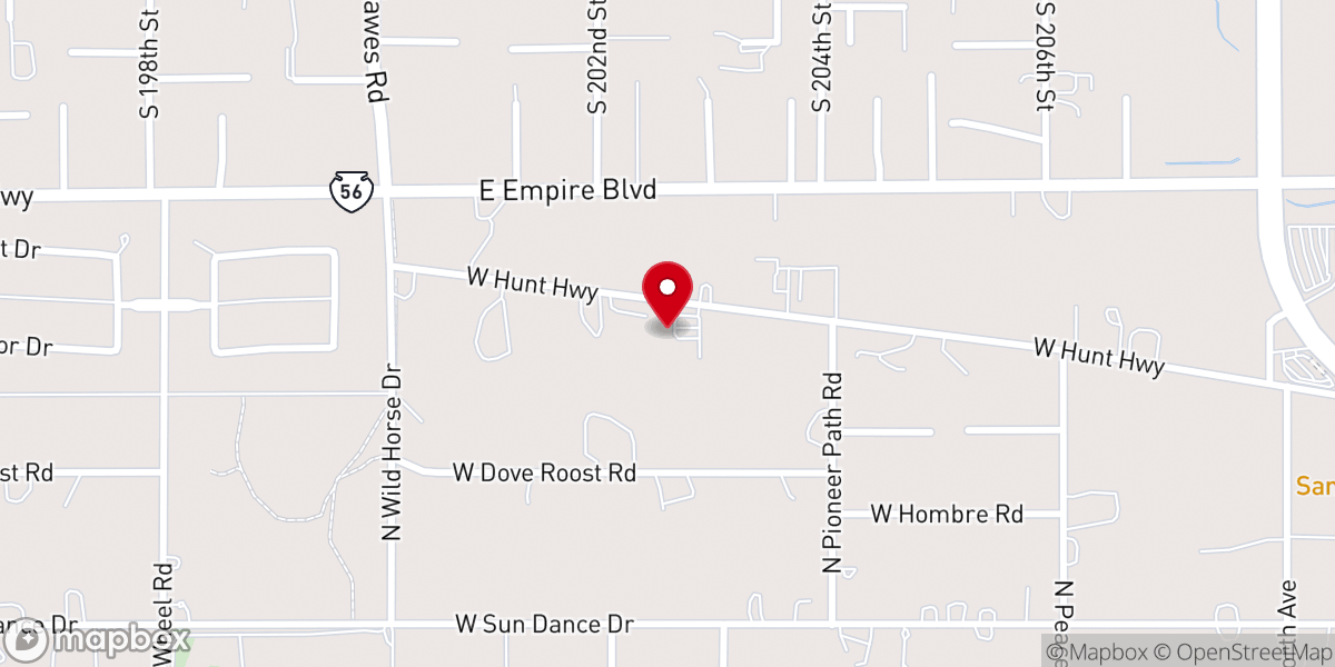 Map showing location of Ascend.Church Queen Creek
