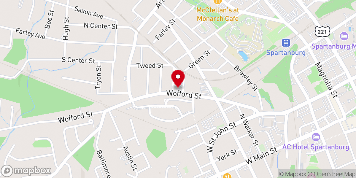 Map showing location of First Assembly of God Church