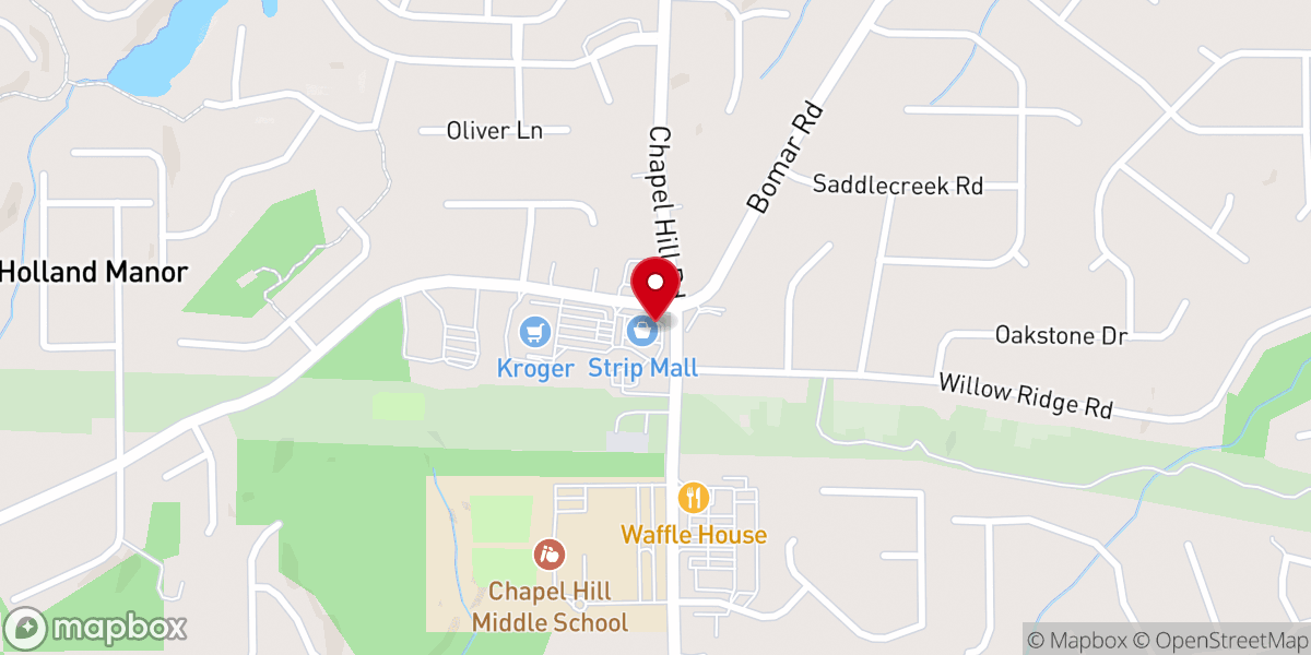 Map showing location of The Bubble Hut