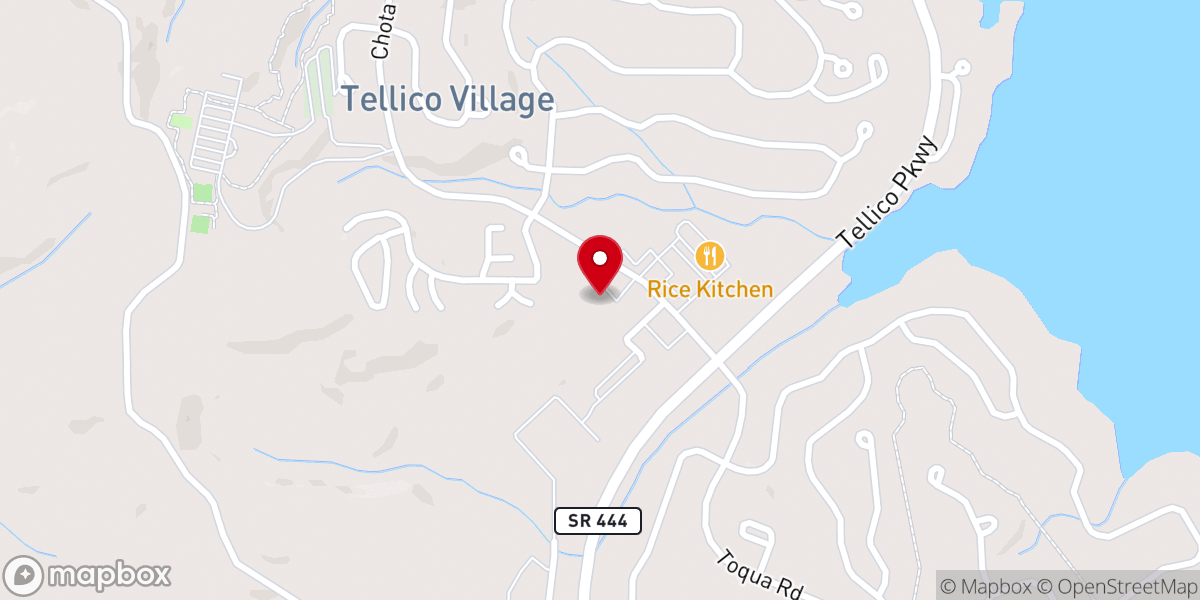 Map showing location of First Baptist Church-Tellico Village
