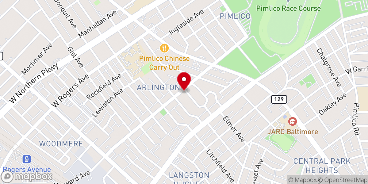 Map showing location of Berean Baptist Church