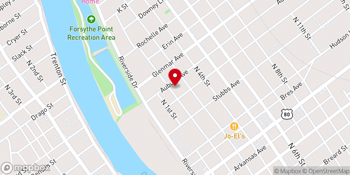 Map showing location of Grace Covenant Baptist Church