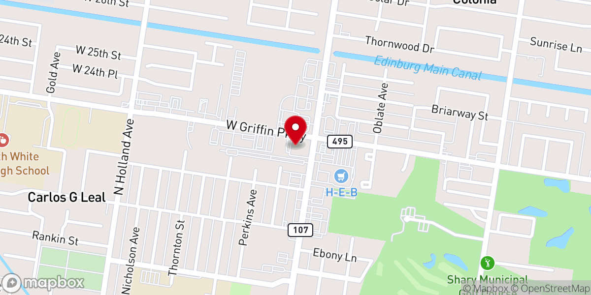Map showing location of Conway Avenue Baptist Church