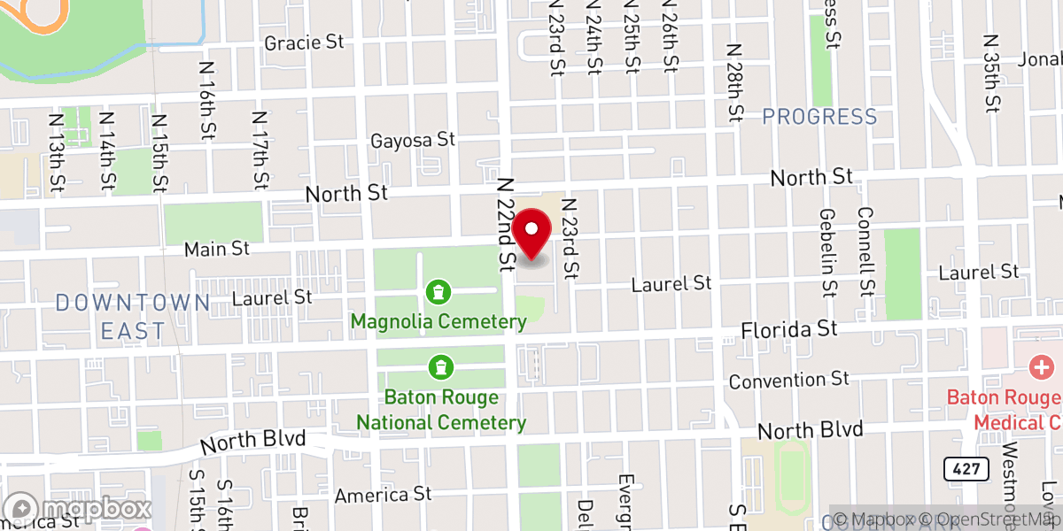 Map showing location of Sacred Heart Catholic Church