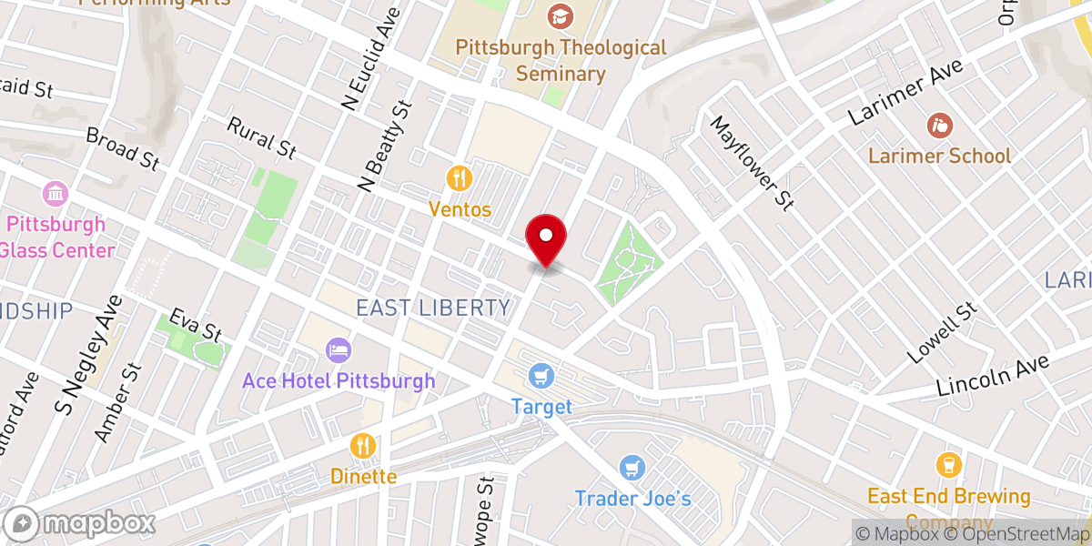 Map showing location of Missionary Temple Church of God in Christ