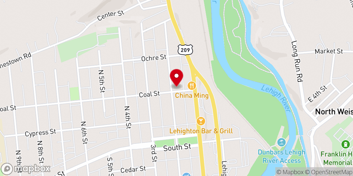 Map showing location of All Saints Episcopal Church