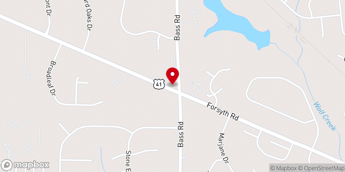 Map showing location of Martha Bowman United Methodist Church