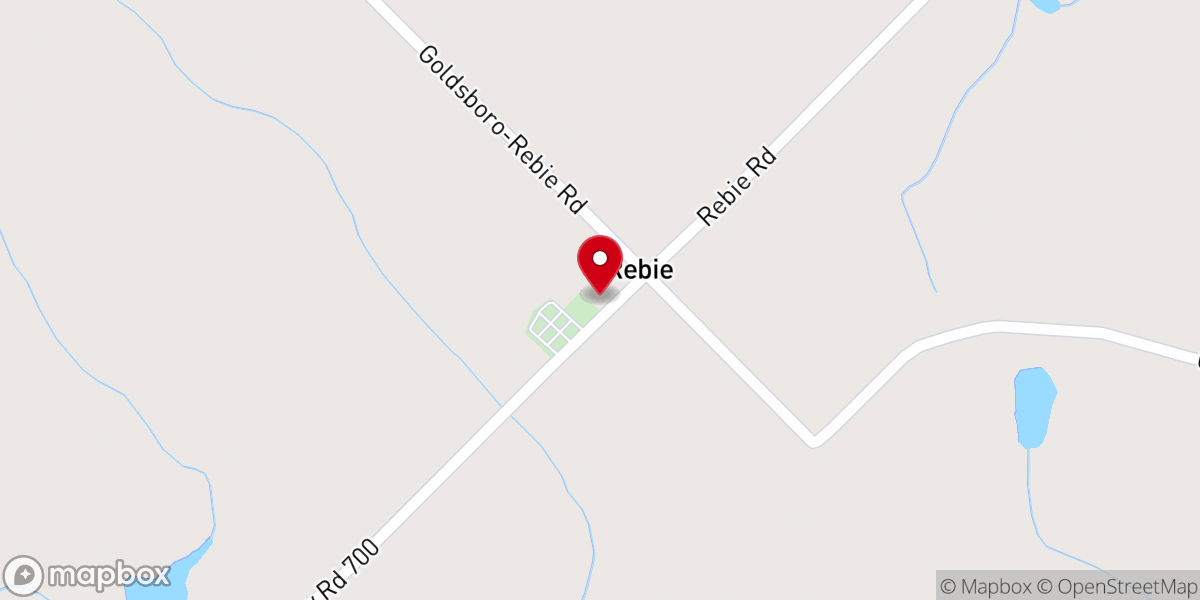 Map showing location of Little Bethel Free Will Baptist Church