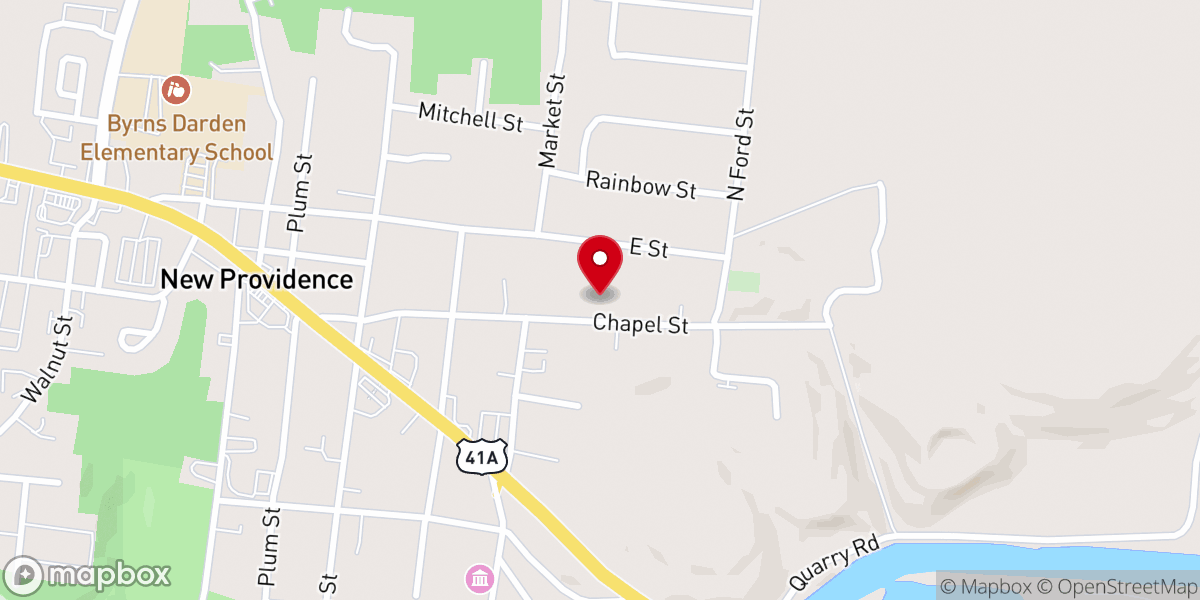 Map showing location of Abundant Life Outreach Center