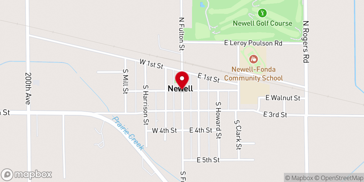 Map showing location of Newell - Food Pantry