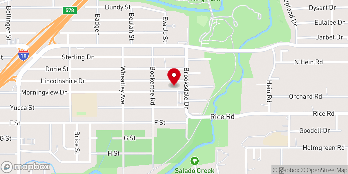 Map showing location of Temple Baptist Church