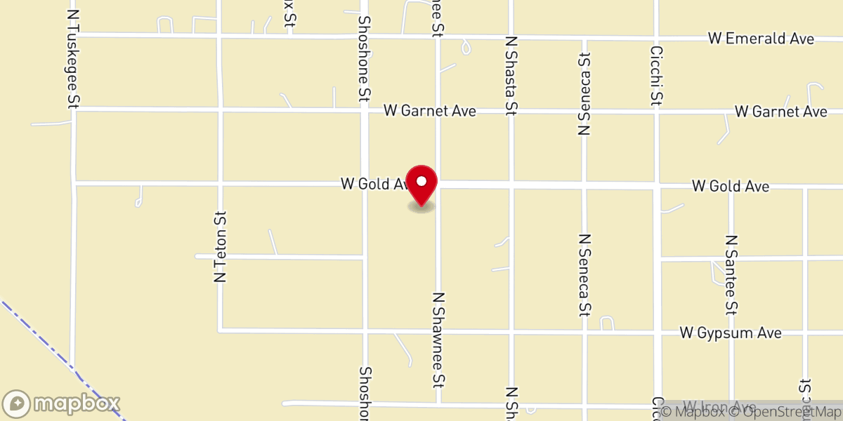 Map showing location of Sandy Valley Baptist Church