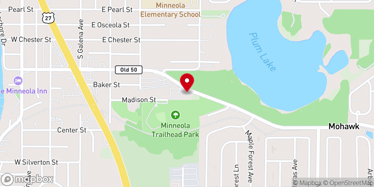 Map showing location of Waters Edge Bible Church