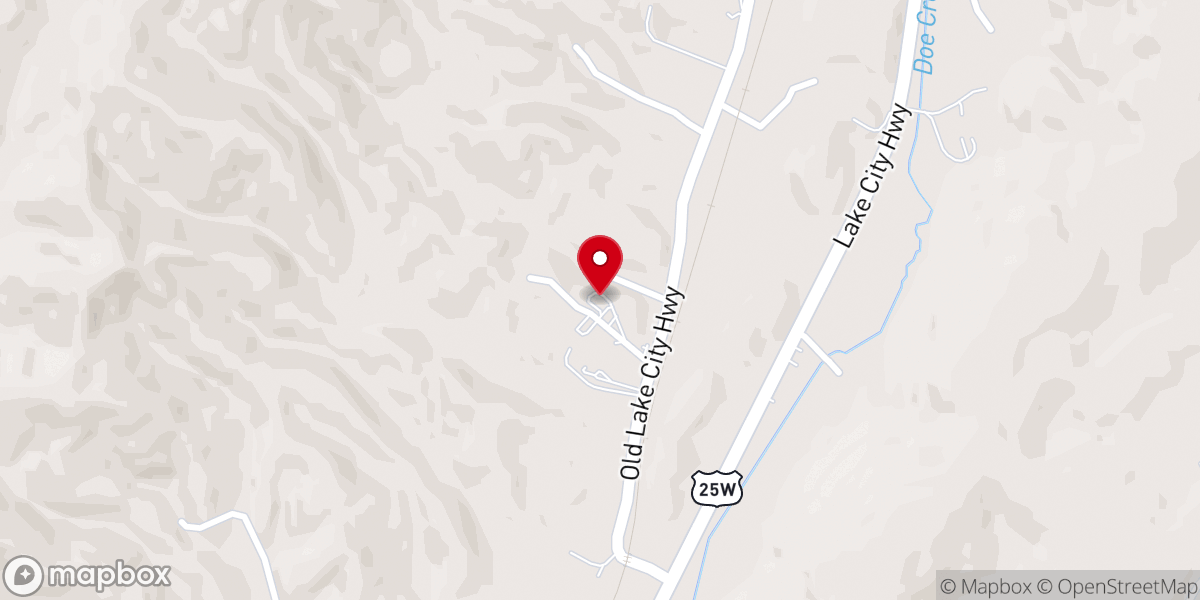 Map showing location of Pine Ridge Chapel