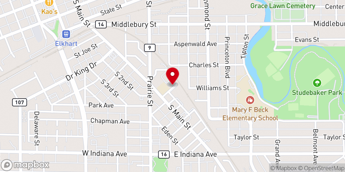 Map showing location of St Vincent de Paul Pastoral Center
