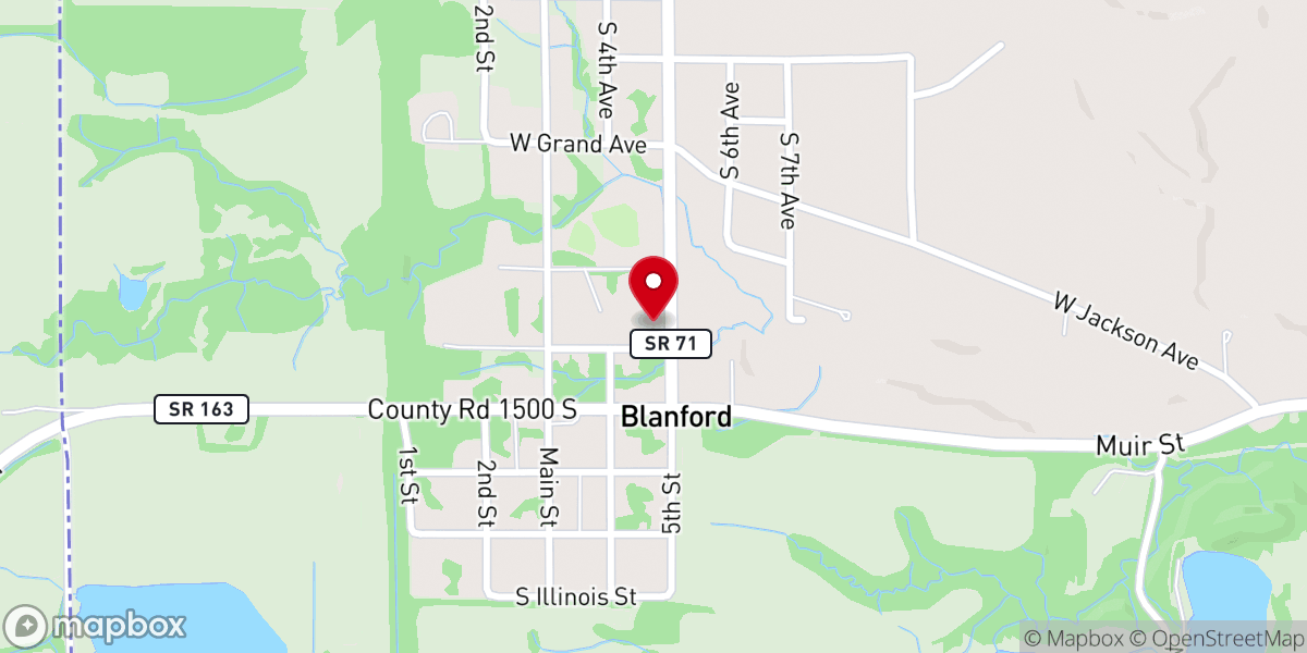 Map showing location of Grace Tabernacle Assembly of God