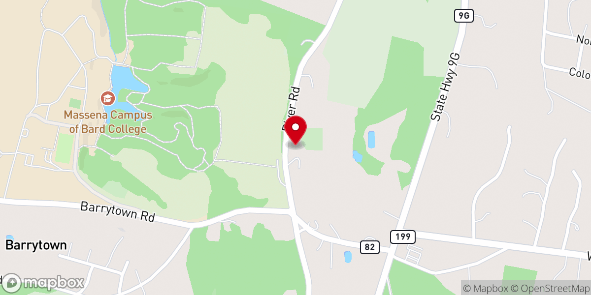 Map showing location of The Episcopal Church of St. John the Evangelist, Barrytown