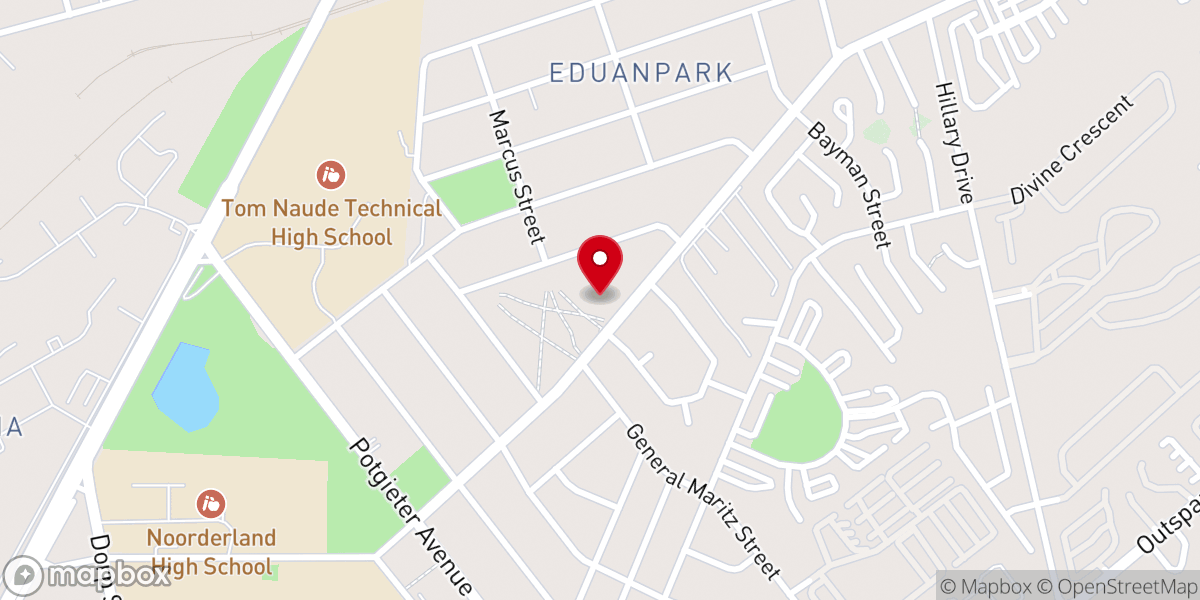 Map showing location of EG Kerk Pietersburg