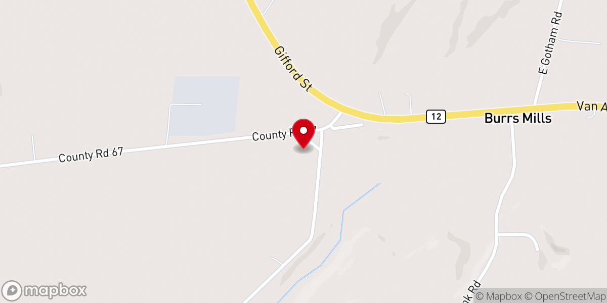 Map showing location of Mercy Point Church Burrville