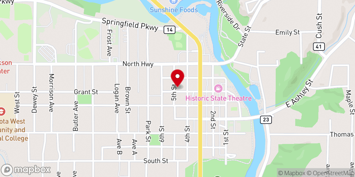 Map showing location of Abundant Life