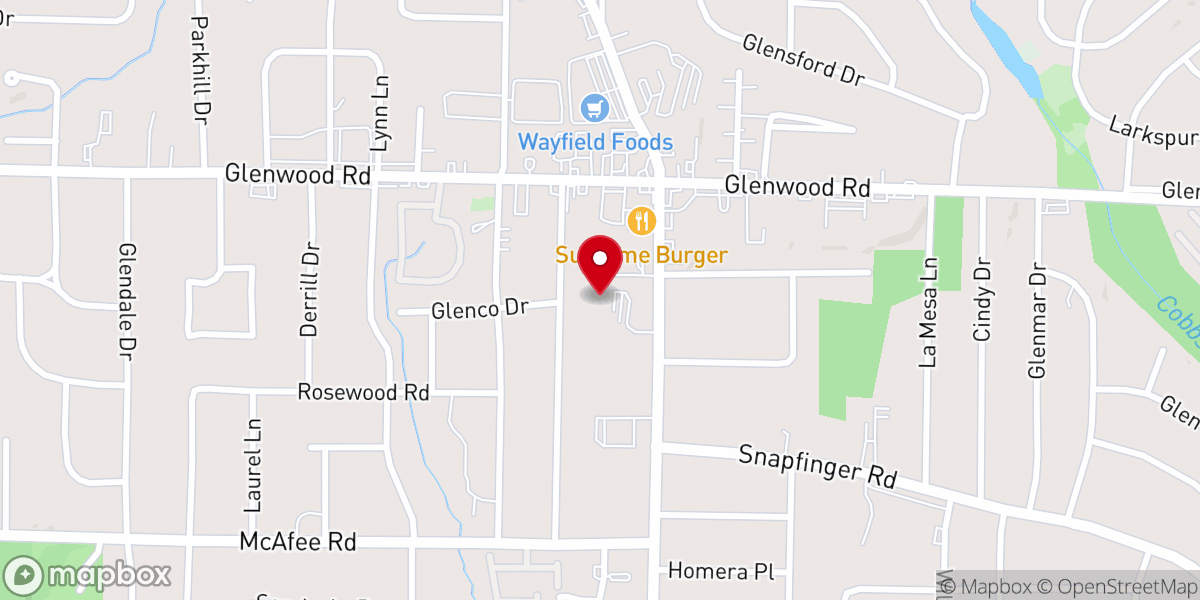 Map showing location of Hillside Presbyterian Church