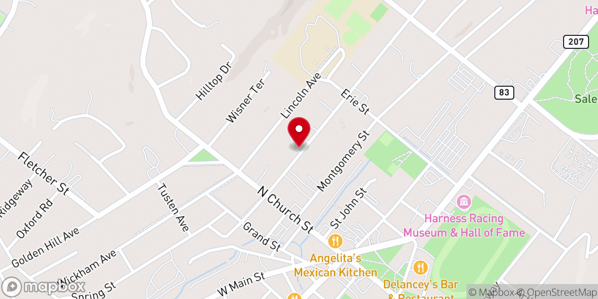 Map showing location of St John's Rectory
