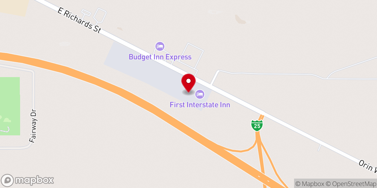 Map showing location of Frontier Baptist Church