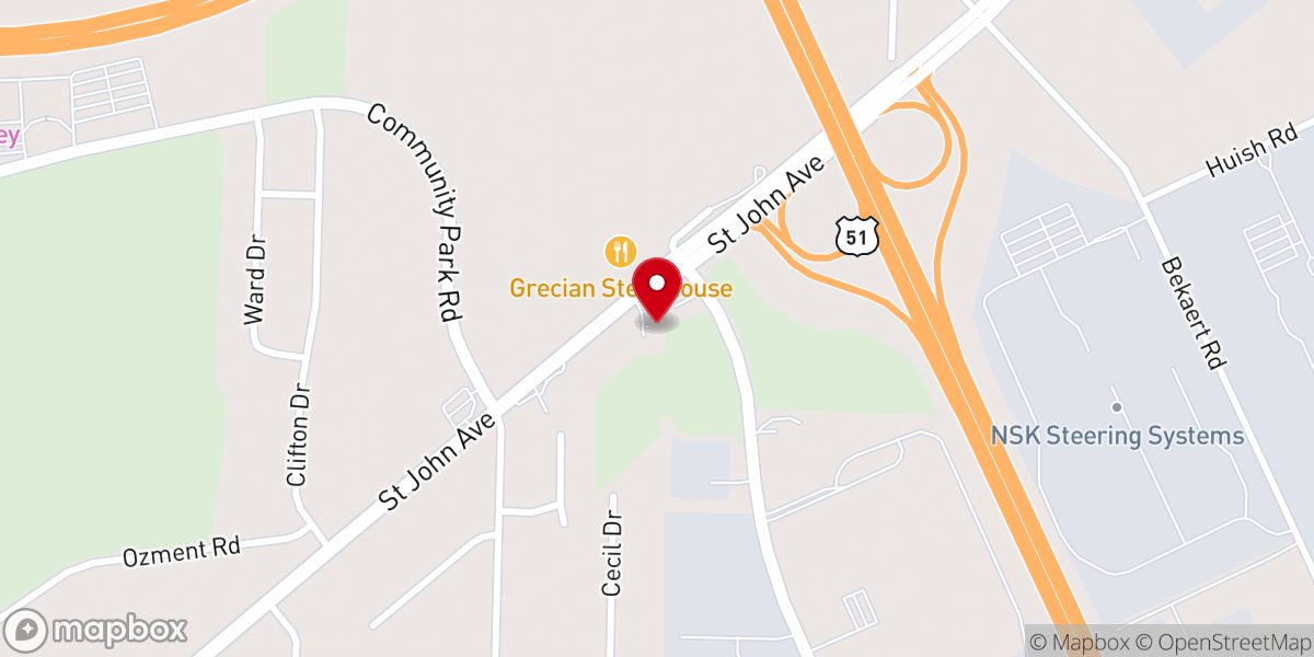Map showing location of Fort Hudson Church