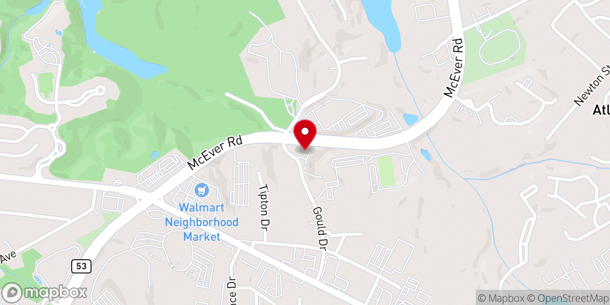 Map showing location of Church of God of Prophecy