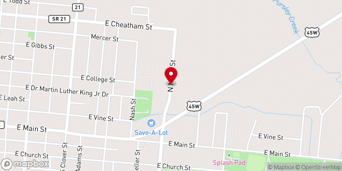 Map showing location of Visions Community Baptist Church