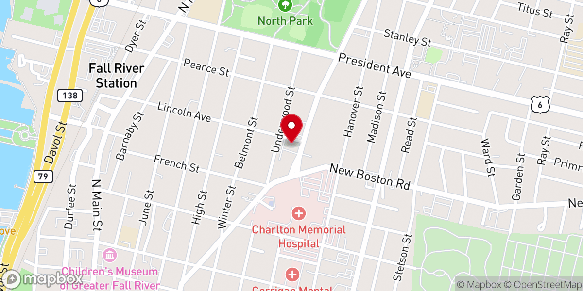 Map showing location of Catholic Foundation of Southeastern Massachusetts Inc