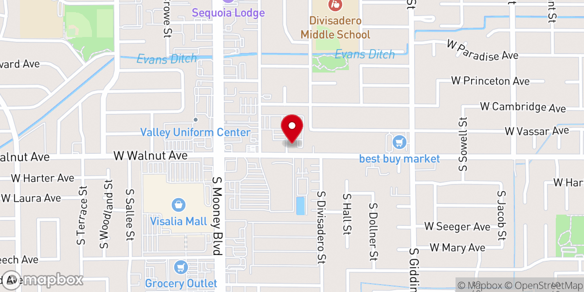 Map showing location of Lazarus Renewal Center
