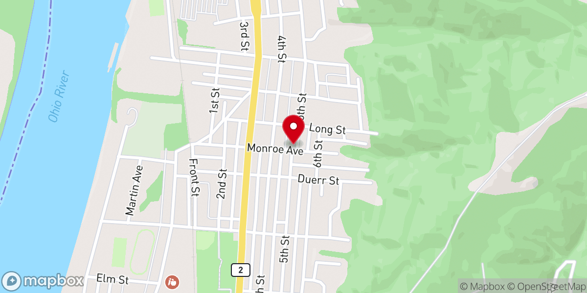 Map showing location of Peggs Clara J