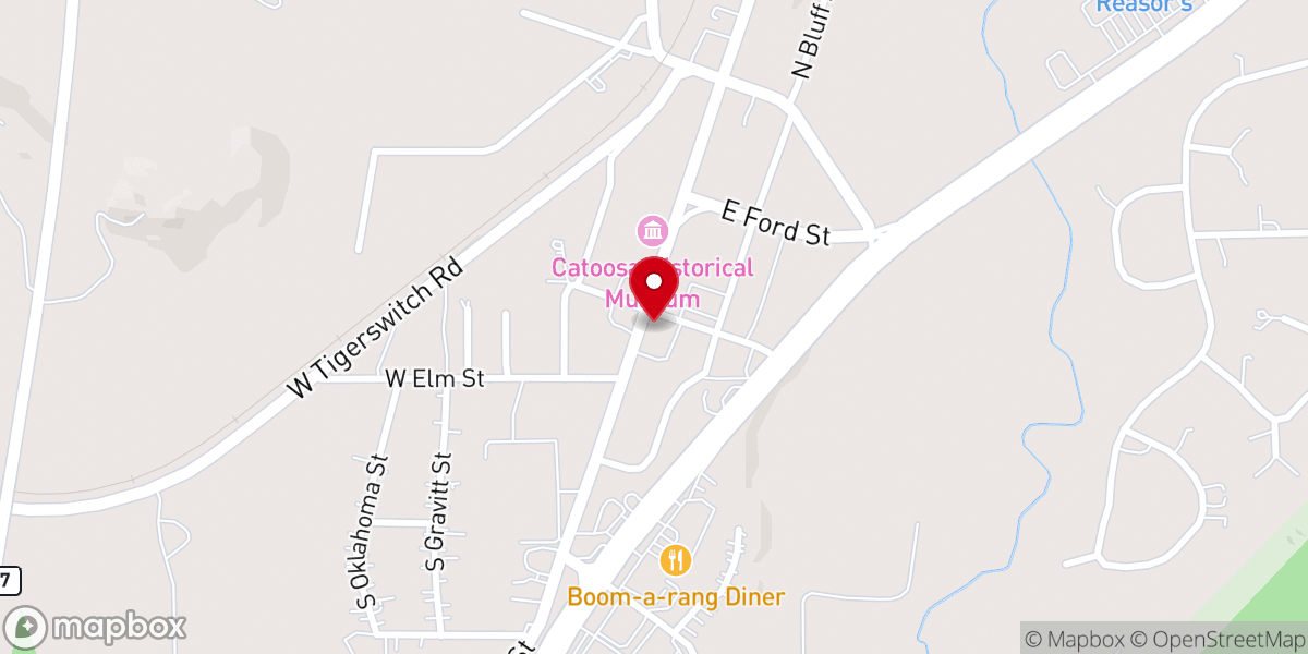 Map showing location of Catoosa First