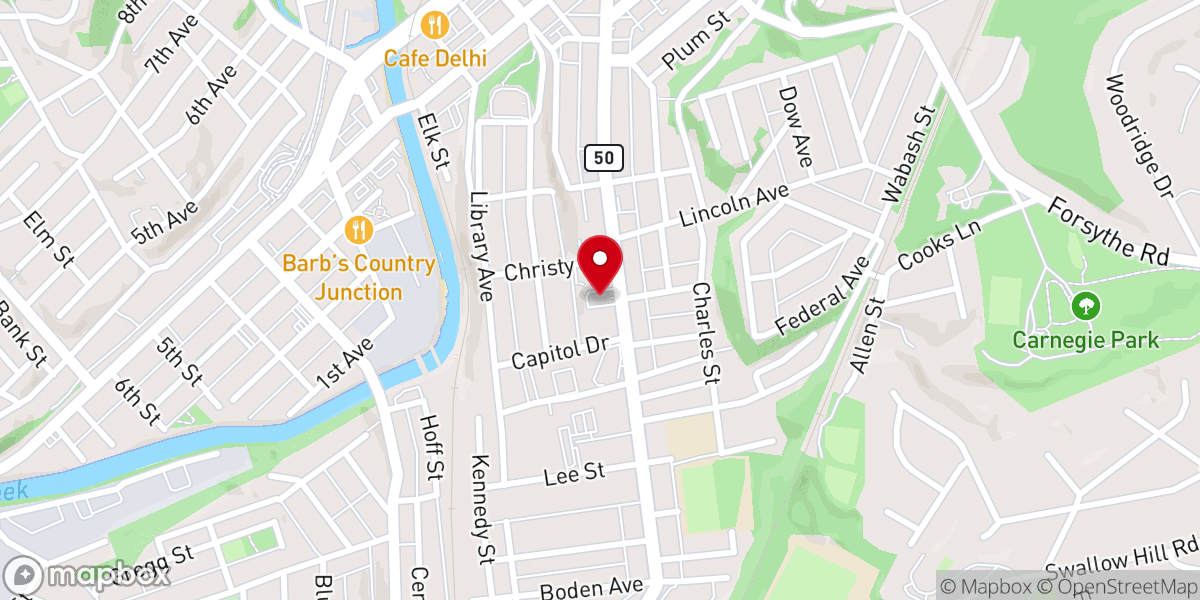Map showing location of Holy Trinity Ukrainian Catholic Church