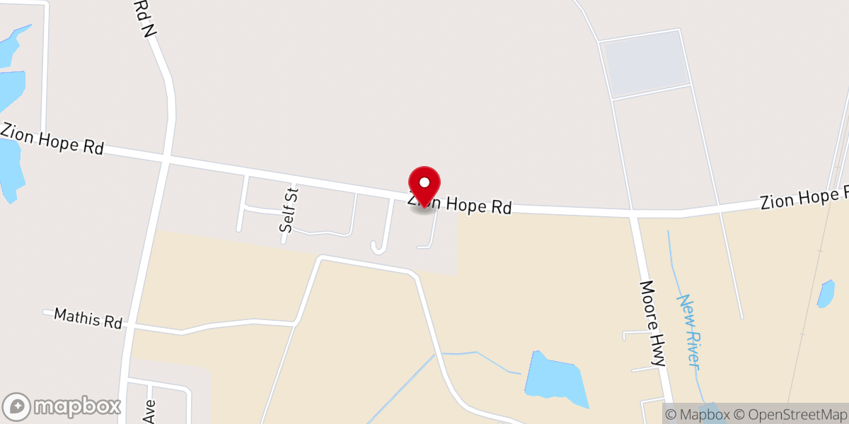 Map showing location of Tifton Missionary Baptist Church