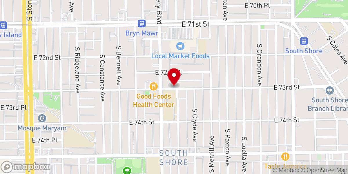 Map showing location of Christian Fellowship Missionary Baptist Church