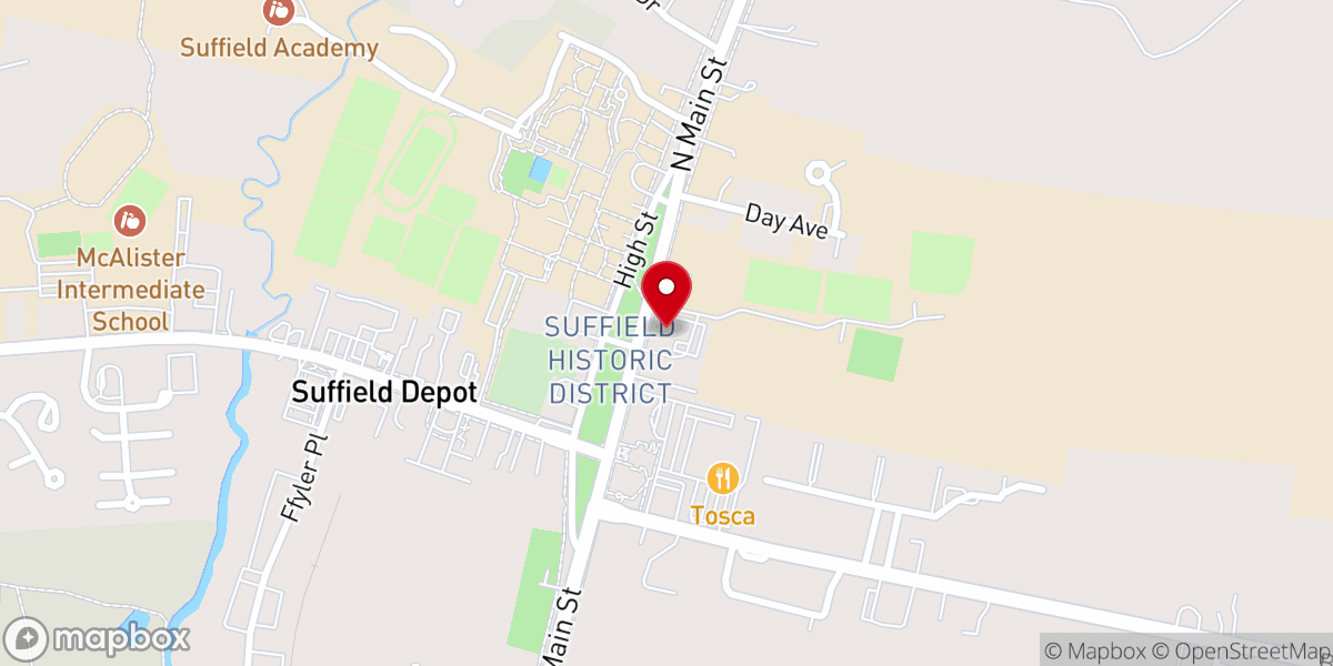 Map showing location of Second Baptist Church