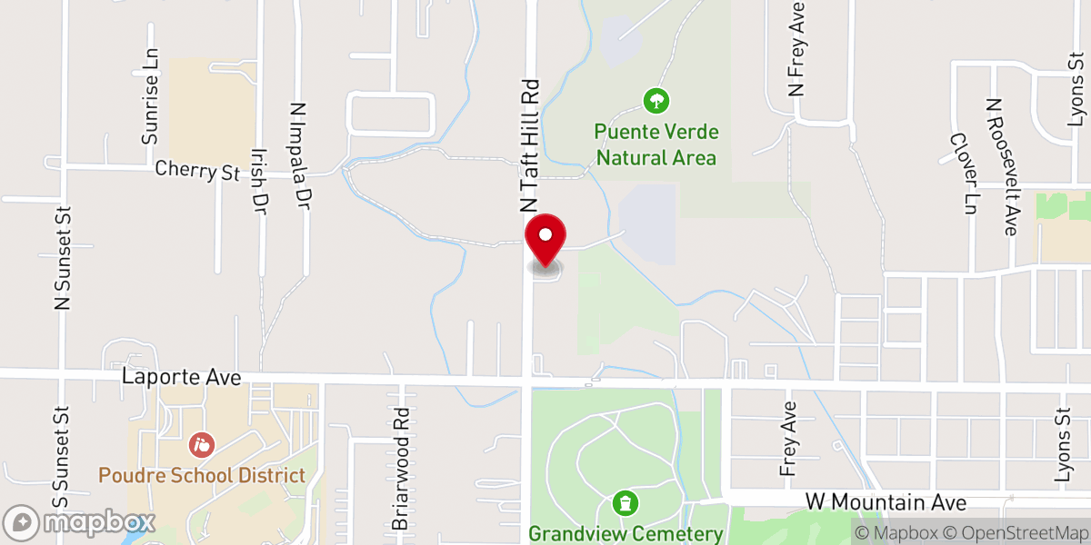 Map showing location of LaPorte Outreach Church