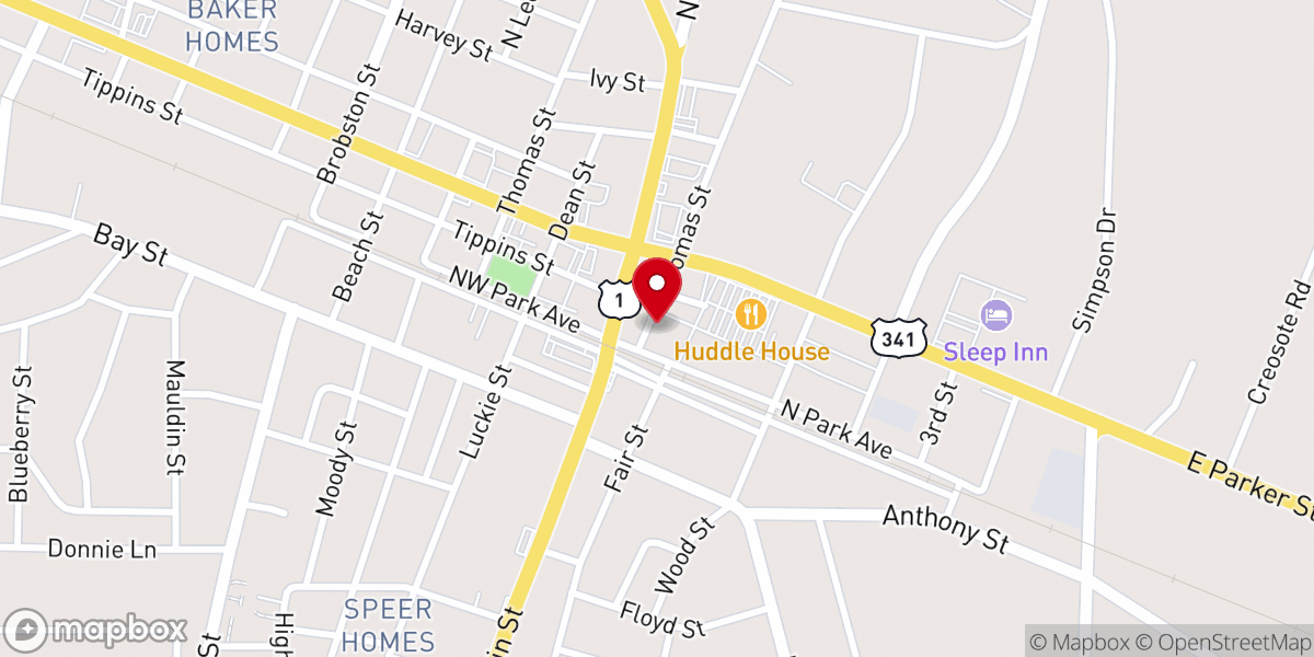 Map showing location of The Rooftop Church