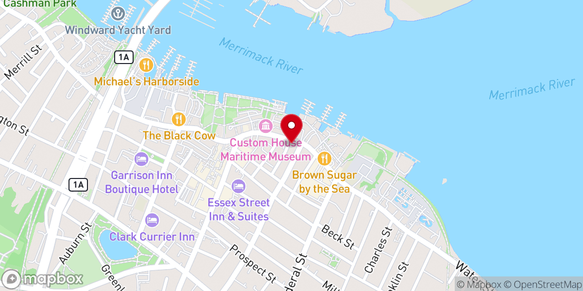 Map showing location of The Salvation Army Newburyport Corps Community Center