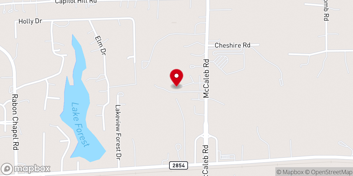 Map showing location of Meadowlake Church