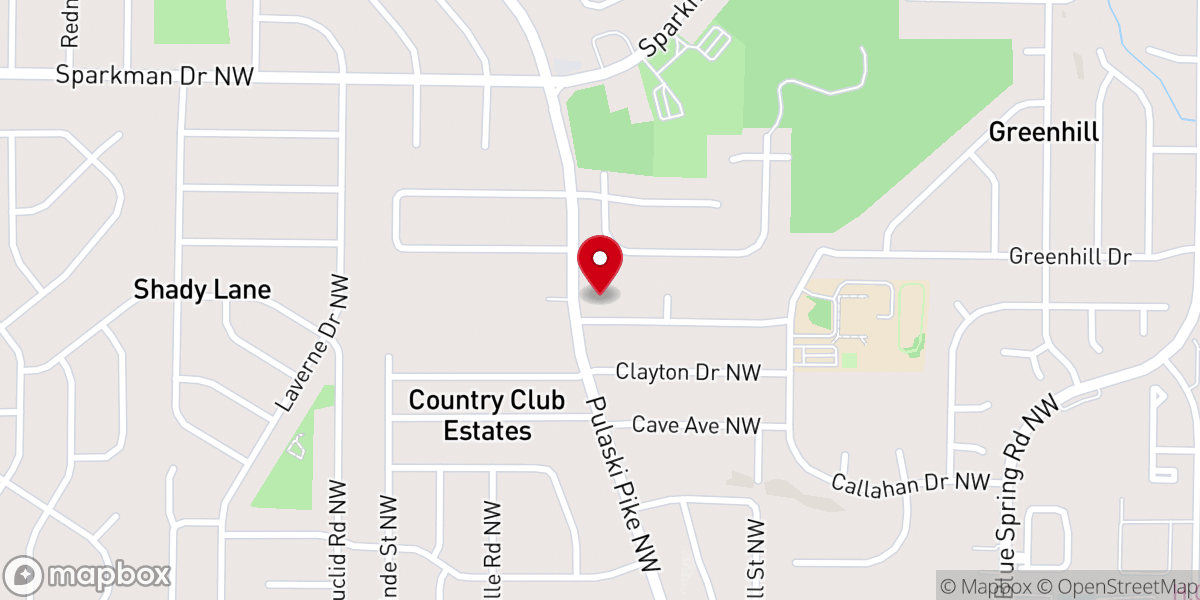 Map showing location of Living Hope Church