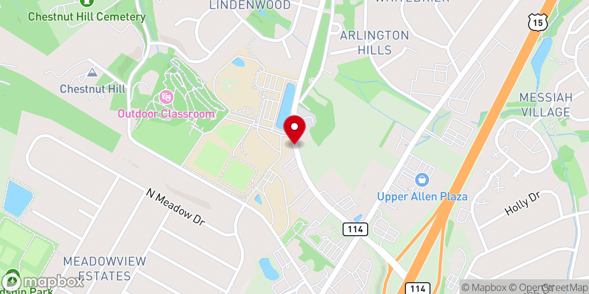 Map showing location of Mechanicsburg Community Church