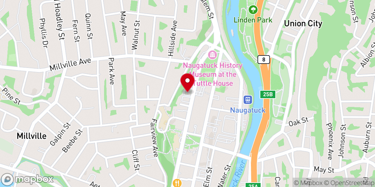 Map showing location of United Methodist Church
