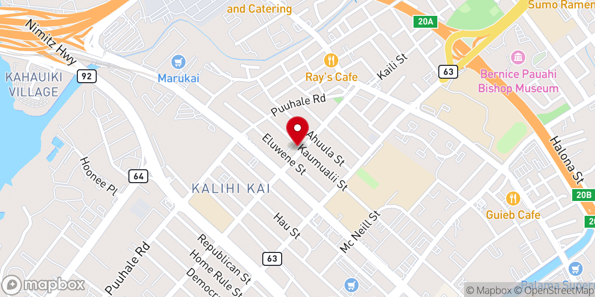 Map showing location of Ka Makua Mau Loa Church