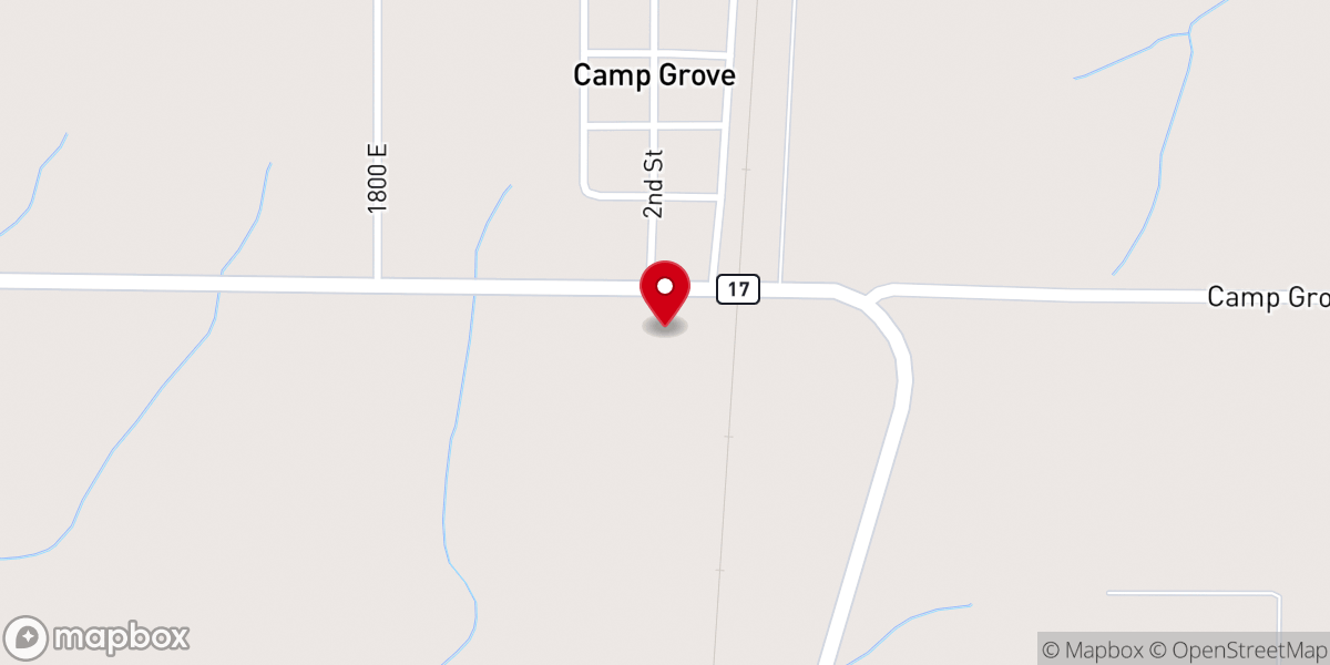 Map showing location of Apostolic Christian Faith of Camp Grove