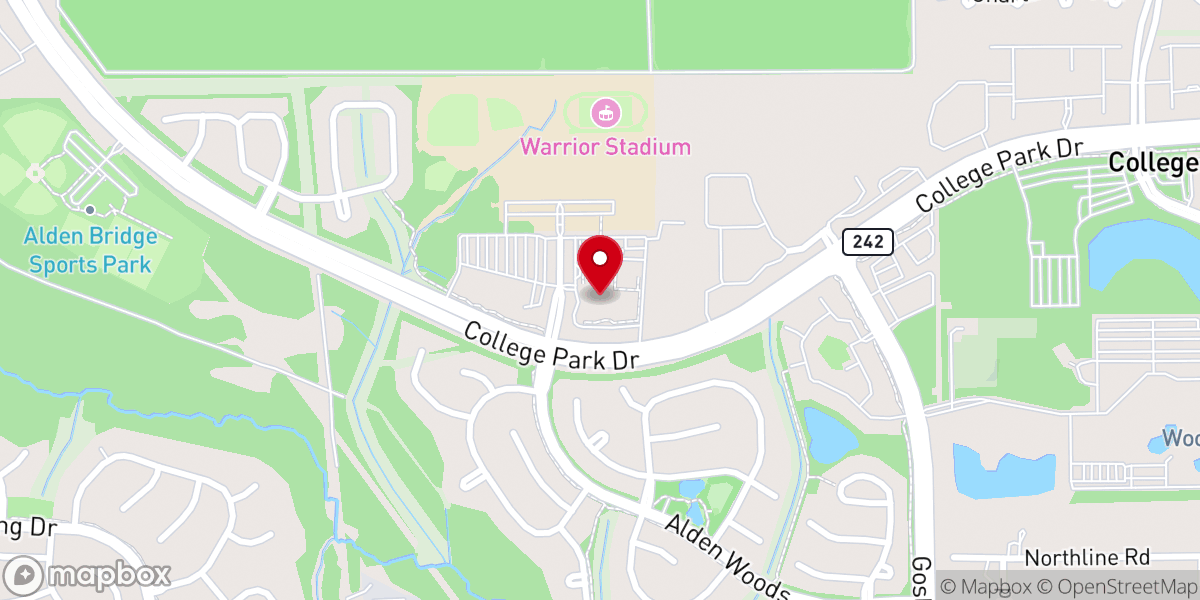 Map showing location of Crossroads Baptist Church