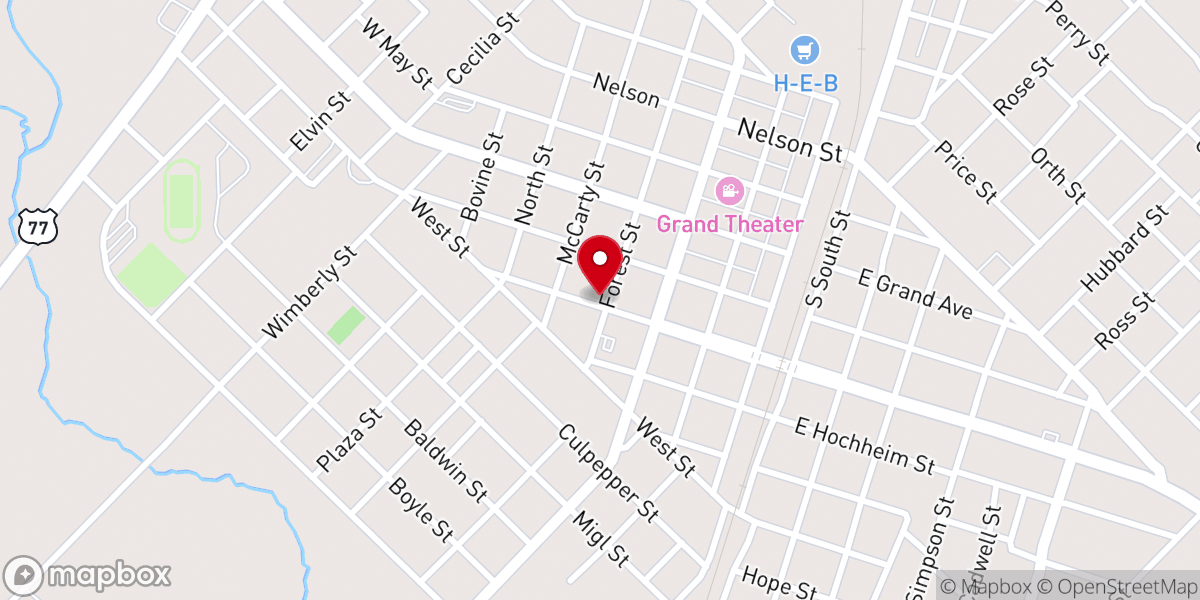 Map showing location of Church of God In Christ