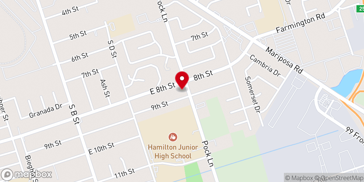 Map showing location of Mount Moriah Missionary Baptist Church